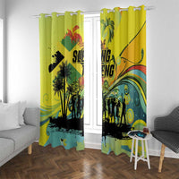 Jamaica Sleng Teng Riddim Window Curtain Booyaka Booyaka - Wonder Print Shop