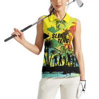Personalized Jamaica Sleng Teng Riddim Women Sleeveless Polo Shirt Booyaka Booyaka - Wonder Print Shop