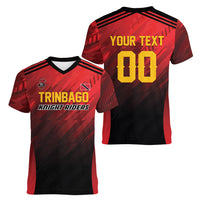 Custom Knight Riders Cricket Trinbago Women V-Neck T-Shirt We Are TKR