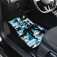 Custom Fijian Rugby Car Mats Grunge Palm Stylized