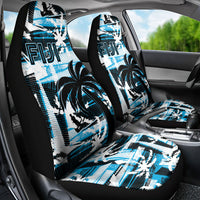Fijian Rugby Car Seat Cover Grunge Palm Stylized