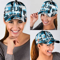 Fijian Rugby Classic Cap Grunge Palm Stylized