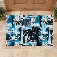 Fijian Rugby Rubber Doormat Grunge Palm Stylized