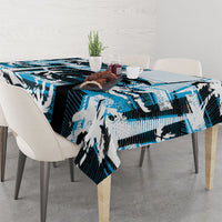 Fijian Rugby Tablecloth Grunge Palm Stylized