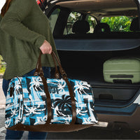 Fijian Rugby Travel Bag Grunge Palm Stylized