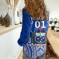 Custom Samoa Rugby Women Casual Shirt Manu Samoa Go 2023 World Cup - Wonder Print Shop