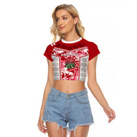 England Rugby Raglan Cropped T Shirt The Red Rose Come On 2023 World Cup - Wonder Print Shop
