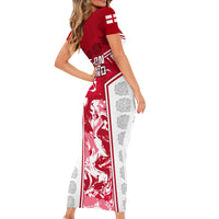 England Rugby Short Sleeve Bodycon Dress The Red Rose Come On 2023 World Cup - Wonder Print Shop