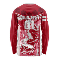 Custom England Rugby Long Sleeve Shirt The Red Rose Come On 2023 World Cup LT01