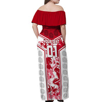 Custom England Rugby Off Shoulder Maxi Dress The Red Rose Come On 2023 World Cup - Wonder Print Shop