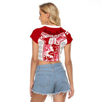 Custom England Rugby Raglan Cropped T Shirt The Red Rose Come On 2023 World Cup - Wonder Print Shop