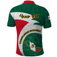 Personalised Mexico Independence Day Polo Shirt Mexican Aztec Pattern - Wonder Print Shop