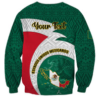 Personalised Mexico Independence Day Sweatshirt Mexican Aztec Pattern - Wonder Print Shop