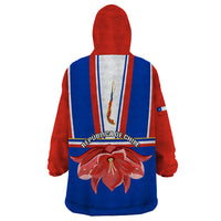 Chile Independence Day Wearable Blanket Hoodie Chilean Bellflower - Wonder Print Shop