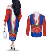 personalised-chile-independence-day-couples-matching-off-the-shoulder-long-sleeve-dress-and-long-sleeve-button-shirts-chilean-bellflower