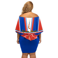 Personalised Chile Independence Day Off Shoulder Short Dress Chilean Bellflower - Wonder Print Shop