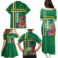 Personalized Dominica Family Matching Puletasi and Hawaiian Shirt Waitukubuli Tropical Flower - Wonder Print Shop