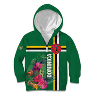 Personalized Dominica Kid Hoodie Waitukubuli Tropical Flower - Wonder Print Shop