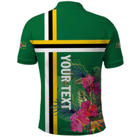 Personalized Dominica Polo Shirt Waitukubuli Tropical Flower - Wonder Print Shop