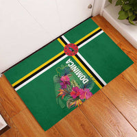 Dominica Rubber Doormat Waitukubuli Tropical Flower - Wonder Print Shop