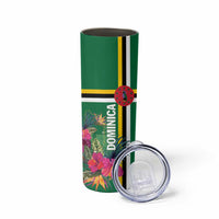 Personalized Dominica Skinny Tumbler Waitukubuli Tropical Flower - Wonder Print Shop