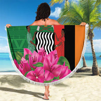 Zambia Beach Blanket Icitungu ca Zambia Bougainvillea - Wonder Print Shop