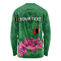 Personalized Zambia Long Sleeve Shirt Icitungu ca Zambia Bougainvillea - Wonder Print Shop