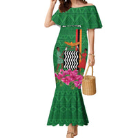 Personalized Zambia Mermaid Dress Icitungu ca Zambia Bougainvillea - Wonder Print Shop