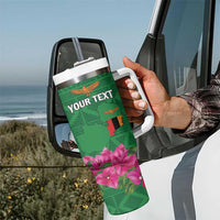 Personalized Zambia Tumbler With Handle Icitungu ca Zambia Bougainvillea - Wonder Print Shop