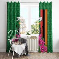 Zambia Window Curtain Icitungu ca Zambia Bougainvillea - Wonder Print Shop