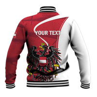 Personalized Austria National Day Baseball Jacket Republik Osterreich Black Eagle - Wonder Print Shop
