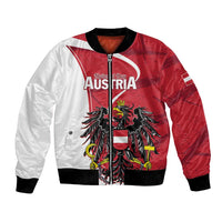 Personalized Austria National Day Bomber Jacket Republik Osterreich Black Eagle - Wonder Print Shop