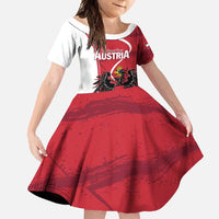 Personalized Austria National Day Family Matching Summer Maxi Dress and Hawaiian Shirt Republik Osterreich Black Eagle - Wonder Print Shop