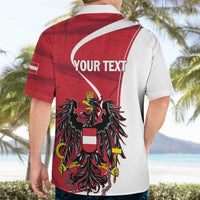 Personalized Austria National Day Hawaiian Shirt Republik Osterreich Black Eagle - Wonder Print Shop