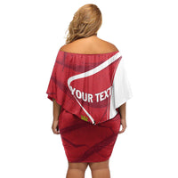 Personalized Austria National Day Off Shoulder Short Dress Republik Osterreich Black Eagle - Wonder Print Shop