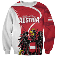 Personalized Austria National Day Sweatshirt Republik Osterreich Black Eagle - Wonder Print Shop