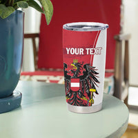 Personalized Austria National Day Tumbler Cup Republik Osterreich Black Eagle - Wonder Print Shop