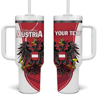 Personalized Austria National Day Tumbler With Handle Republik Osterreich Black Eagle - Wonder Print Shop