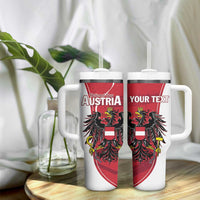 Personalized Austria National Day Tumbler With Handle Republik Osterreich Black Eagle - Wonder Print Shop