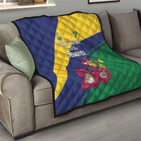Saint Vincent and the Grenadines Quilt Pax et Justitia Cannonball Flower - Wonder Print Shop