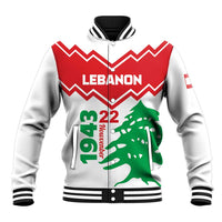 Personalized Lebanon Independence Day Baseball Jacket Cedrus libani - Wonder Print Shop