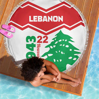 Lebanon Independence Day Beach Blanket Cedrus libani - Wonder Print Shop