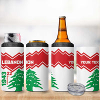Personalized Lebanon Independence Day 4 in 1 Can Cooler Tumbler Cedrus libani - Wonder Print Shop