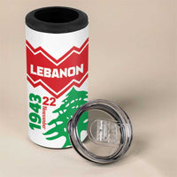Personalized Lebanon Independence Day 4 in 1 Can Cooler Tumbler Cedrus libani - Wonder Print Shop