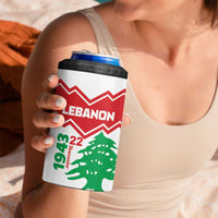 Personalized Lebanon Independence Day 4 in 1 Can Cooler Tumbler Cedrus libani - Wonder Print Shop