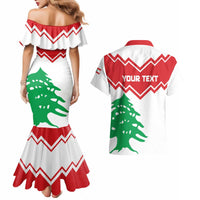Personalized Lebanon Independence Day Couples Matching Mermaid Dress and Hawaiian Shirt Cedrus libani - Wonder Print Shop