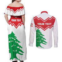 Personalized Lebanon Independence Day Couples Matching Off Shoulder Maxi Dress and Long Sleeve Button Shirt Cedrus libani - Wonder Print Shop