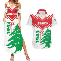 Personalized Lebanon Independence Day Couples Matching Summer Maxi Dress and Hawaiian Shirt Cedrus libani - Wonder Print Shop