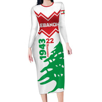 Personalized Lebanon Independence Day Family Matching Long Sleeve Bodycon Dress and Hawaiian Shirt Cedrus libani - Wonder Print Shop