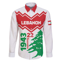 Personalized Lebanon Independence Day Family Matching Off The Shoulder Long Sleeve Dress and Hawaiian Shirt Cedrus libani - Wonder Print Shop